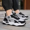 Gris negro patchwork zapatillas transpirable amortiguador ligero hombres mujeres casual running zapatos details Picture